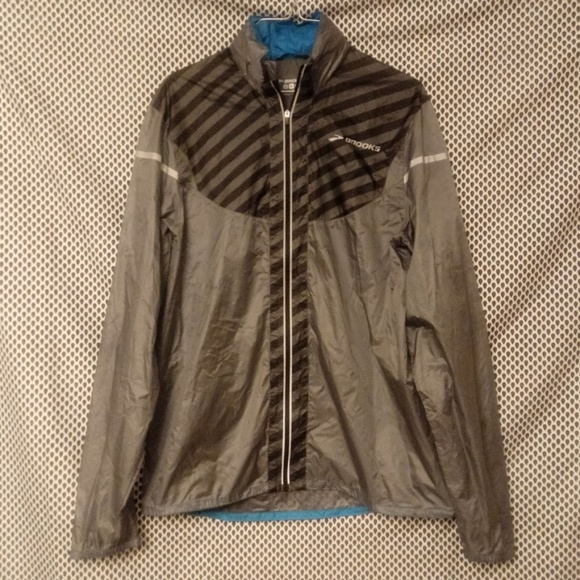 brooks running jacket brown